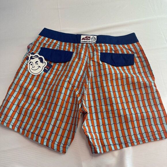 NWT MR. SWIM Shifted Orange Retro Swim Trunks Shorts Size 30 New - Picture 12 of 13